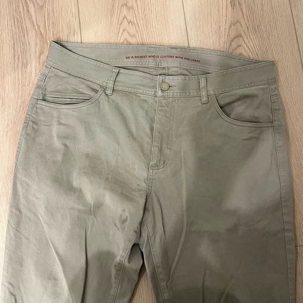 Rhône Everyday Twill Pant Khaki Size 36 x 32